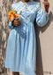 Baby Blue Boho Midi Dress